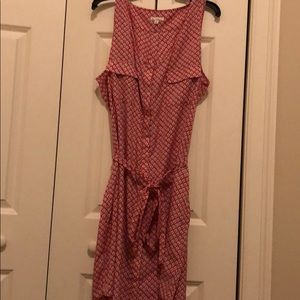 Seashell patterned tie dress NWOT